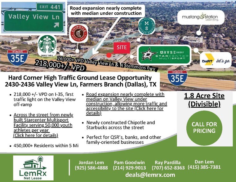 Primary Photo Of 2430 Valley View Ln, Dallas Land For Lease