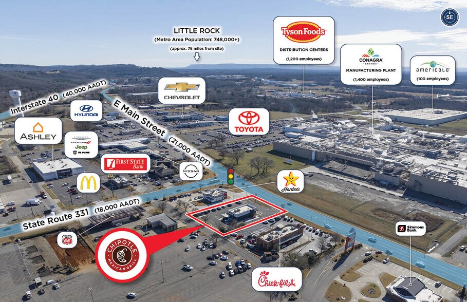 More Photos Of 3095 E Main St, Russellville Fast Food For Sale