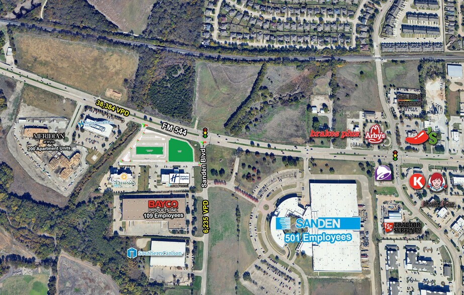 More Photos Of SWQ of FM 544 and Sanden Blvd., Wylie Storefront Retail Office For Lease