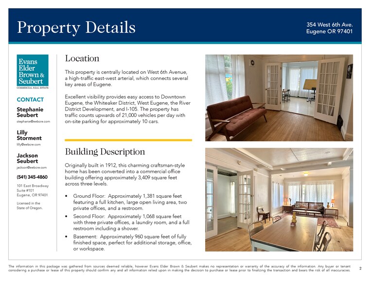 More Photos Of 354 W 6th Ave, Eugene Storefront Retail Office For Sale