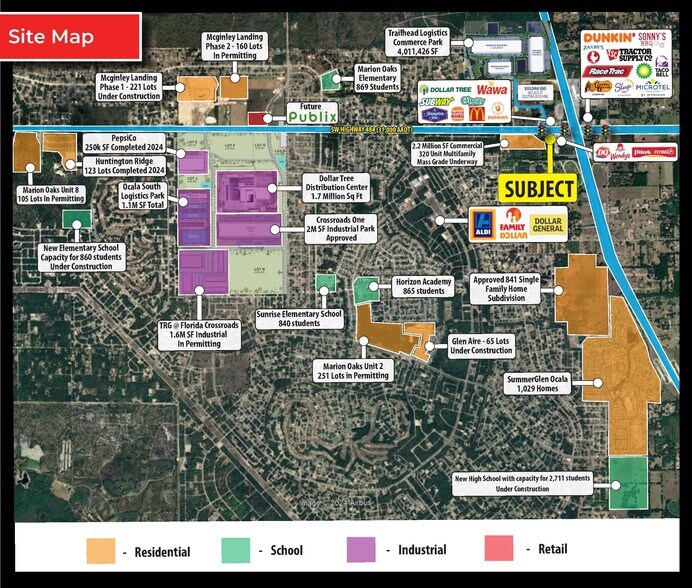 More Photos Of SWQ of I-75 & SW Highway 484, Ocala Land For Lease