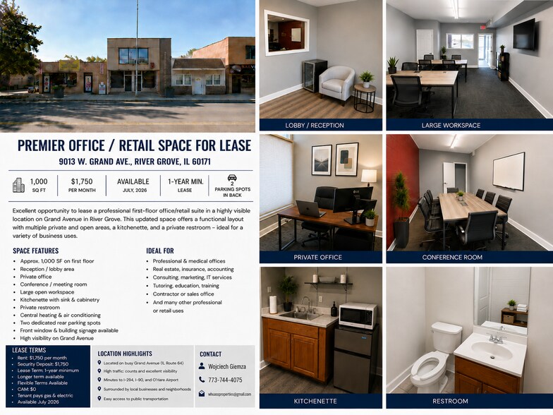 More Photos Of 9013 W Grand Ave, River Grove Office Residential For Lease