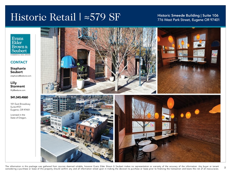 More Photos Of 776 W Park St, Eugene Storefront Retail Office For Lease