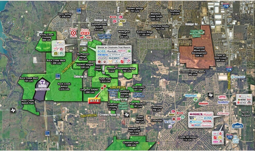 More Photos Of Hulen St & Cleburne Crowley Rd, Crowley Unknown For Lease