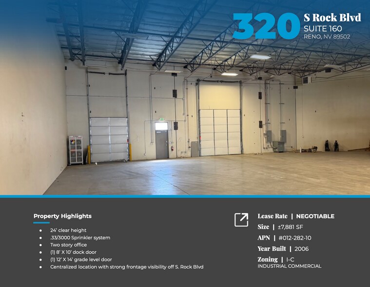 More Photos Of 320 S Rock Blvd, Reno Light Manufacturing For Lease