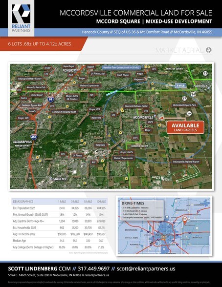 More Photos Of US 36 & Mt. Comfort Road, McCordsville Land For Sale