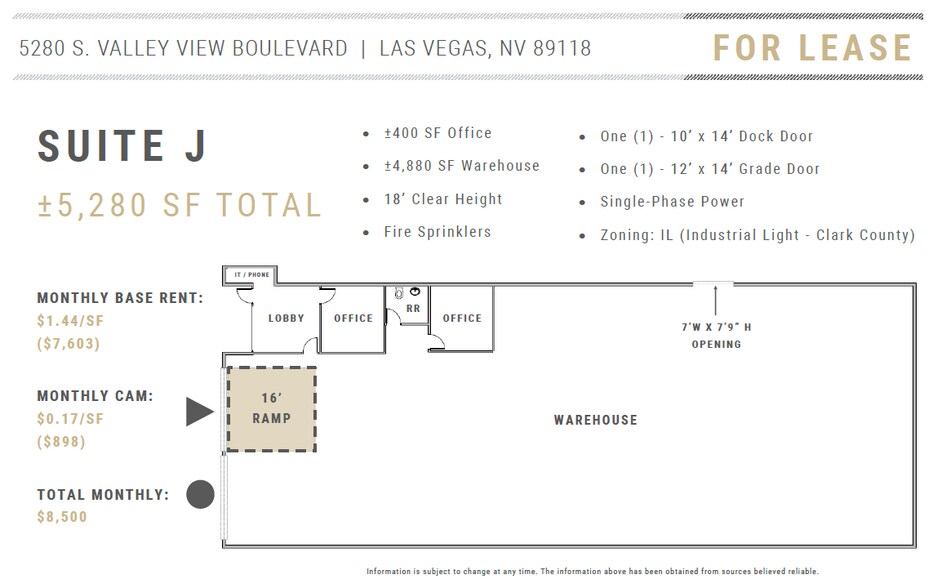 More Photos Of 5280 S Valley View Blvd, Las Vegas Warehouse For Lease