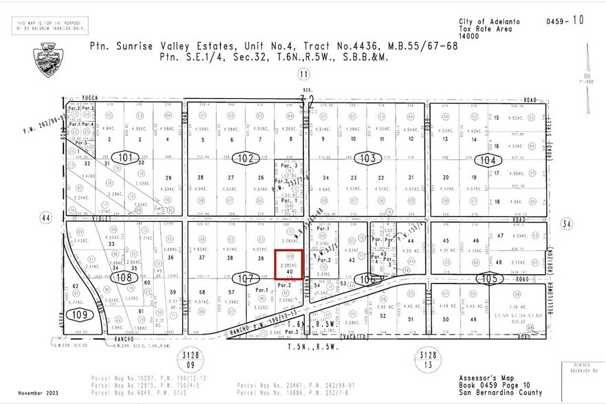 More Photos Of Verbena Rd @ Rancho, Adelanto Land For Sale