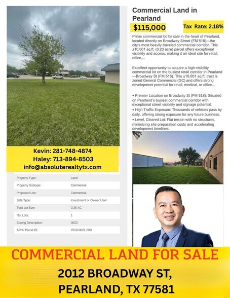 More Photos Of 2012 Broadway St, Pearland Land For Sale