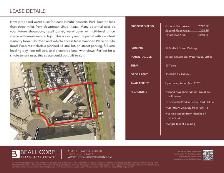 More Photos Of 4254 Hanahao Pl Hanahao, Lihue Showroom For Lease