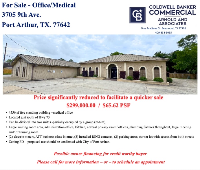 Primary Photo Of 3705 9th Ave, Port Arthur Medical For Sale