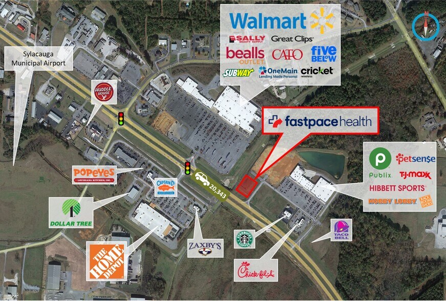 More Photos Of 41375 US Highway 280, Sylacauga Storefront For Lease