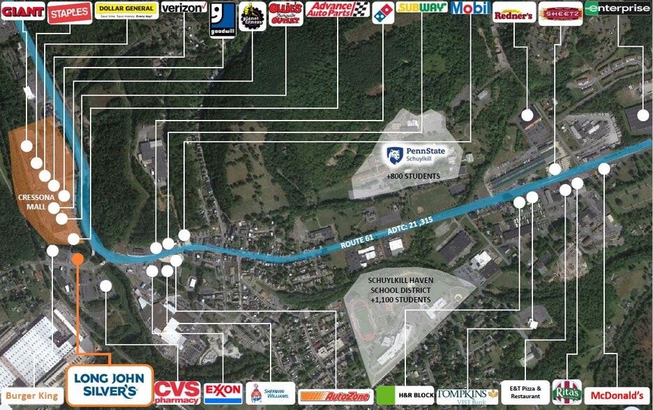 More Photos Of 6198 Cressona Mall, Pottsville Fast Food For Sale