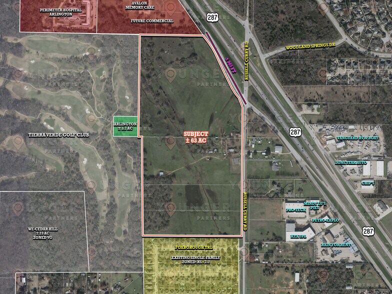 More Photos Of SWC US 287 & Russell Curry Road, Arlington Land For Sale