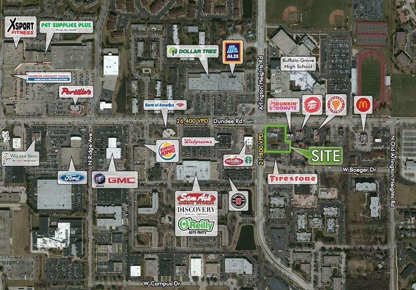 More Photos Of SEC Dundee Rd & Arlington Heights Rd, Arlington Heights Land For Lease