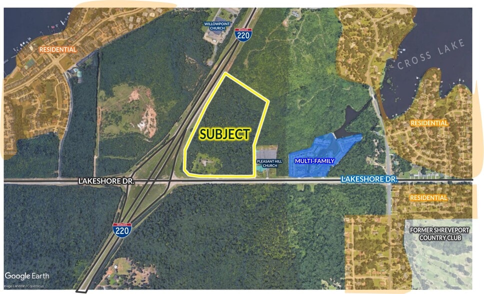 More Photos Of Lakeshore Drive Interstate 220, Shreveport Land For Sale