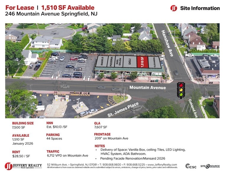 More Photos Of 246 Mountain Ave, Springfield Storefront For Lease