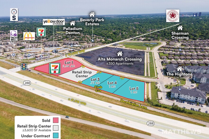 More Photos Of SWC Loop 288 & E. Sherman dr, Denton General Retail For Lease