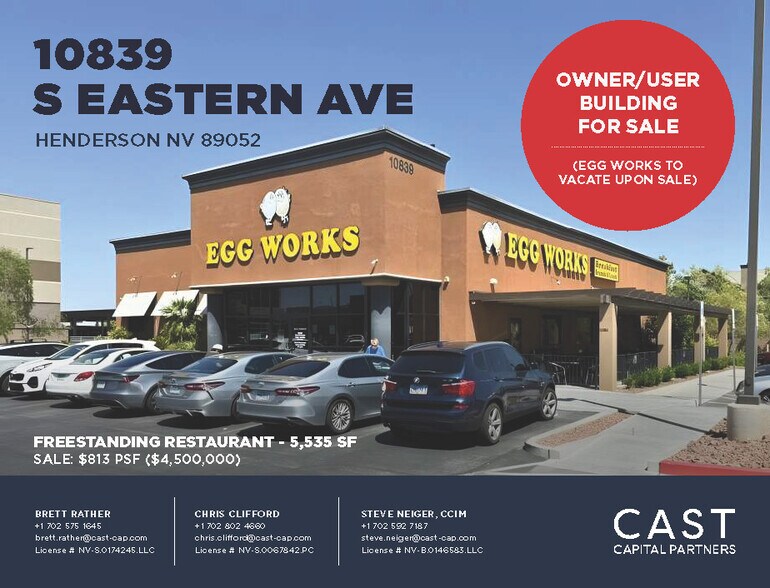 Primary Photo Of 10839 S Eastern Ave, Henderson Restaurant For Sale