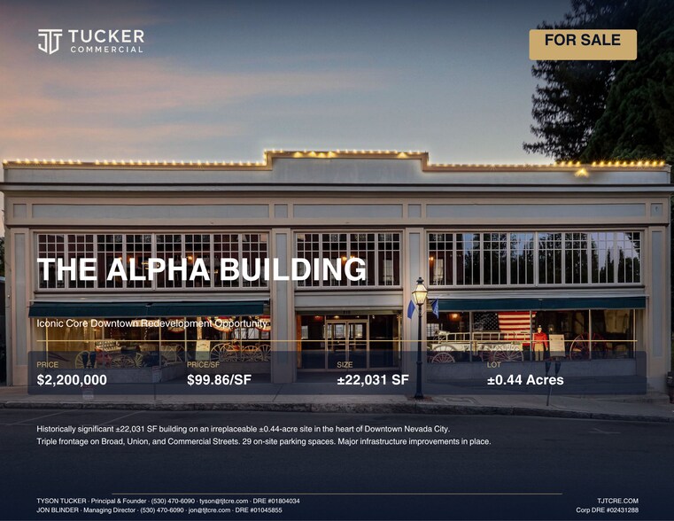 Primary Photo Of 210 Broad St, Nevada City Freestanding For Sale