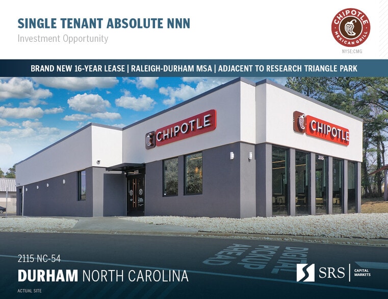 Primary Photo Of 2115 E NC Highway 54, Durham Fast Food For Sale