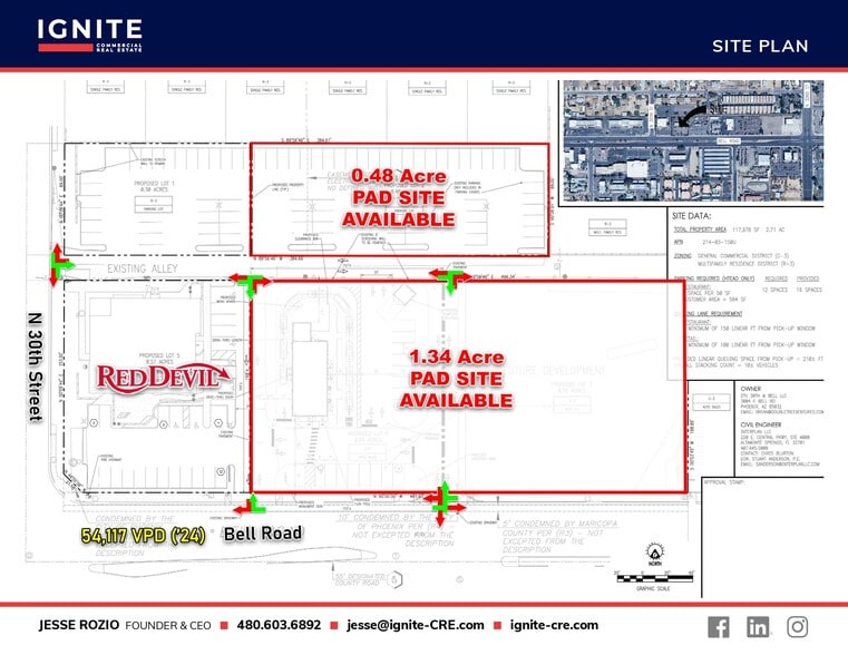More Photos Of NEC Bell Rd @ 30th St., Phoenix Land For Lease