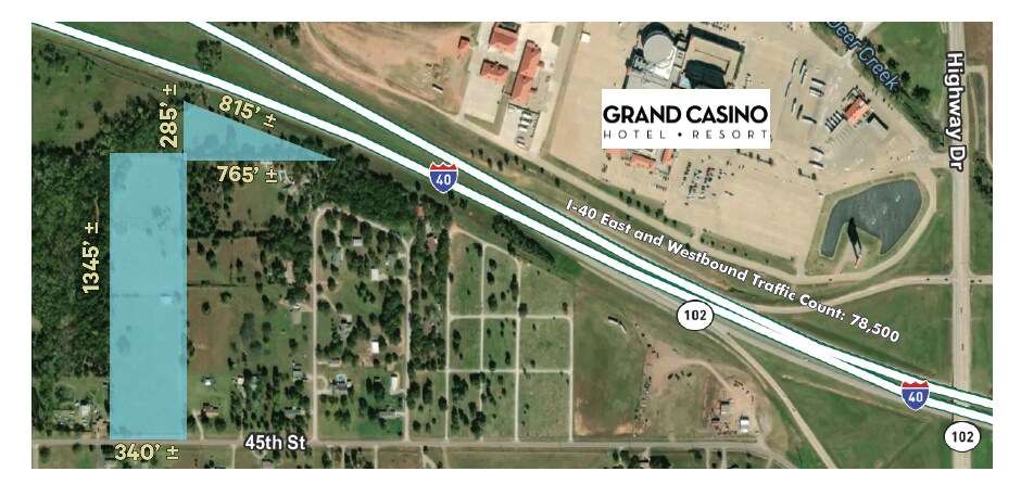 More Photos Of I-40 Between Hwy-102 & Stevens Rd, Shawnee Land For Sale