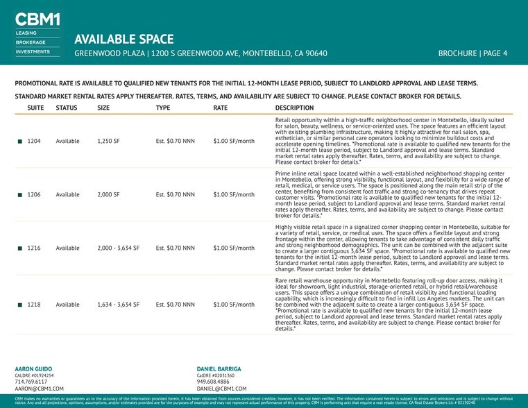 More Photos Of 1200-1228 S Greenwood Ave, Montebello Unknown For Lease
