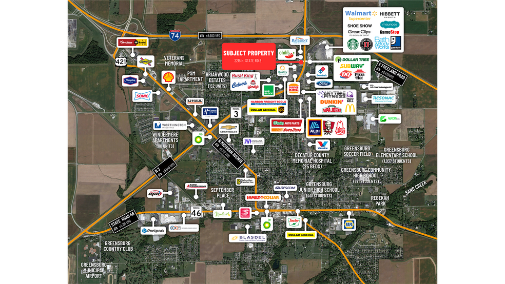 More Photos Of 2215 N State Road 3, Greensburg Drugstore For Lease