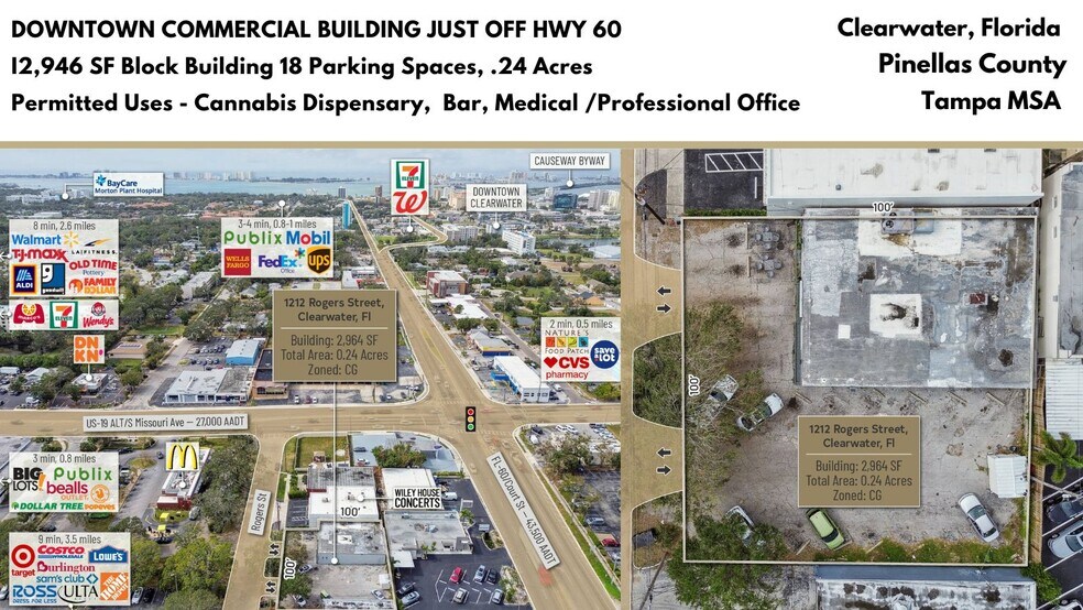 Primary Photo Of 1212 Rogers St, Clearwater Bar For Sale