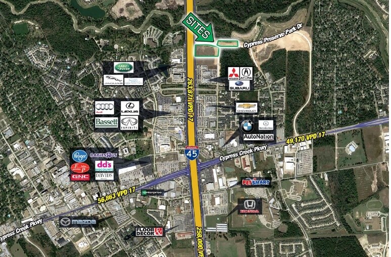 Primary Photo Of N I-45 North @ Cypress Preserve Park Dr, Houston Land For Sale