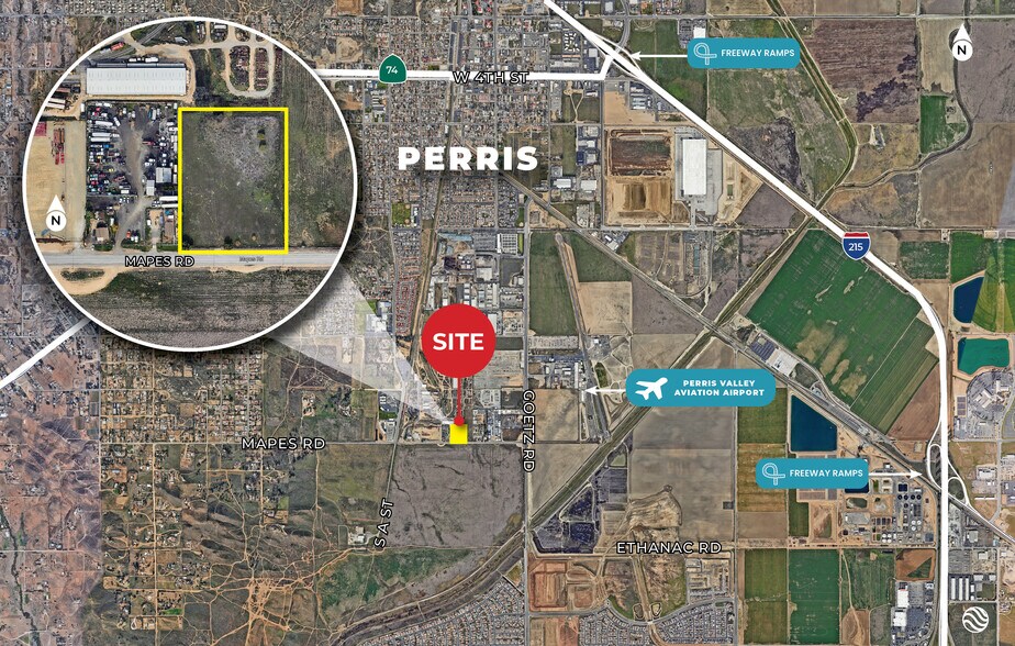 Primary Photo Of 240 Mapes Rd, Perris Land For Sale