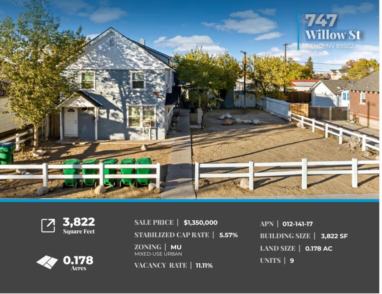 More Photos Of 747 Willow St, Reno Apartments For Sale