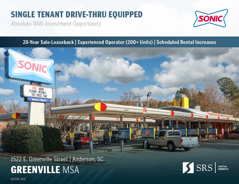 Primary Photo Of 1522 E Greenville St, Anderson Fast Food For Sale