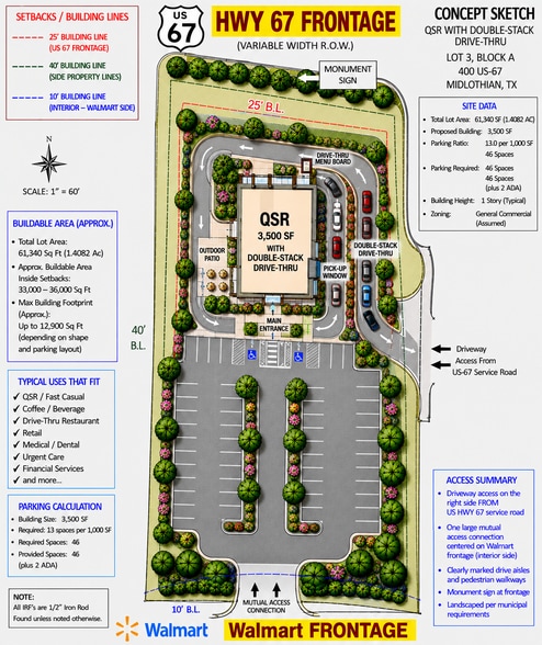More Photos Of 400 US HWY 67, Midlothian Land For Lease