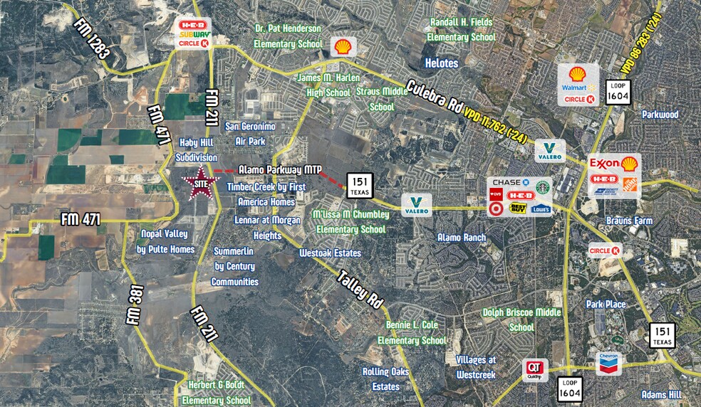 More Photos Of NWC FM 211 & Nopal Ridge, San Antonio Land For Sale