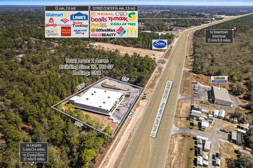 More Photos Of 97 W Gulf To Lake Hwy, Lecanto Freestanding For Sale