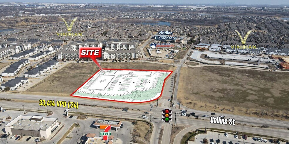 More Photos Of NEC of N Collins St & Blue Lake Blvd, Arlington Unknown For Lease
