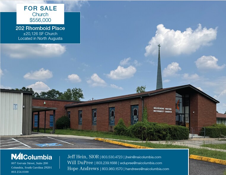 Primary Photo Of 202 Rhomboid Pl, North Augusta Religious Facility For Sale