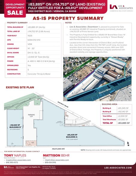 More Photos Of 5100 District Blvd, Vernon Manufacturing For Sale