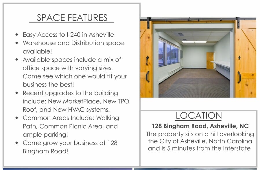 More Photos Of 128 Bingham Rd, Asheville Light Manufacturing For Lease
