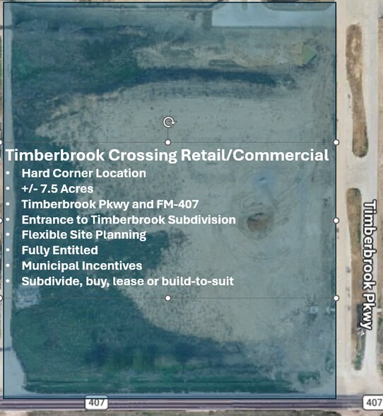More Photos Of NWC FM-407 & Timberbrook Parkway, Justin Land For Sale