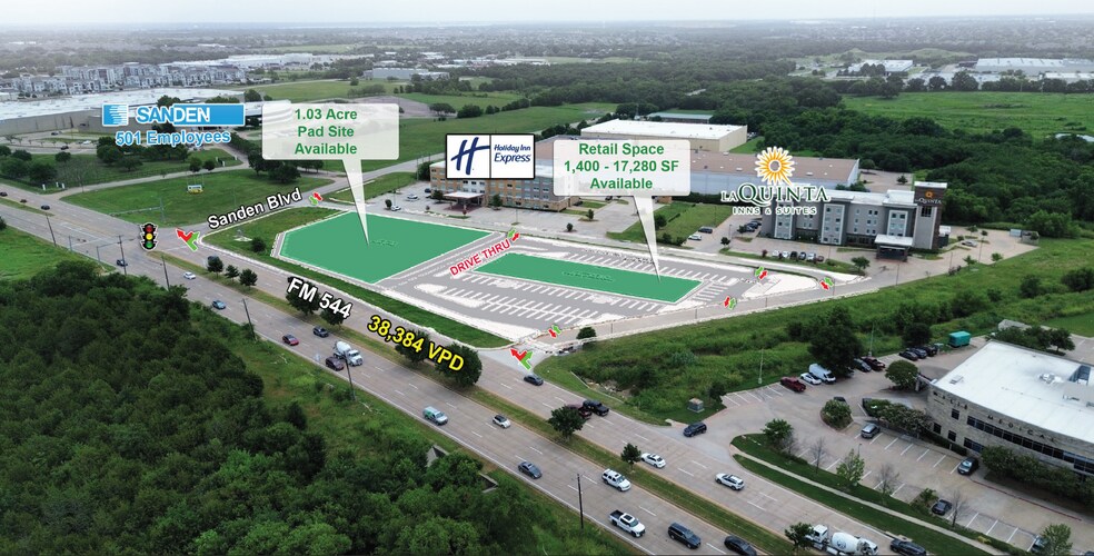 Primary Photo Of 544 E SWQ of FM 544 and Sanden Blvd., Wylie Land For Lease