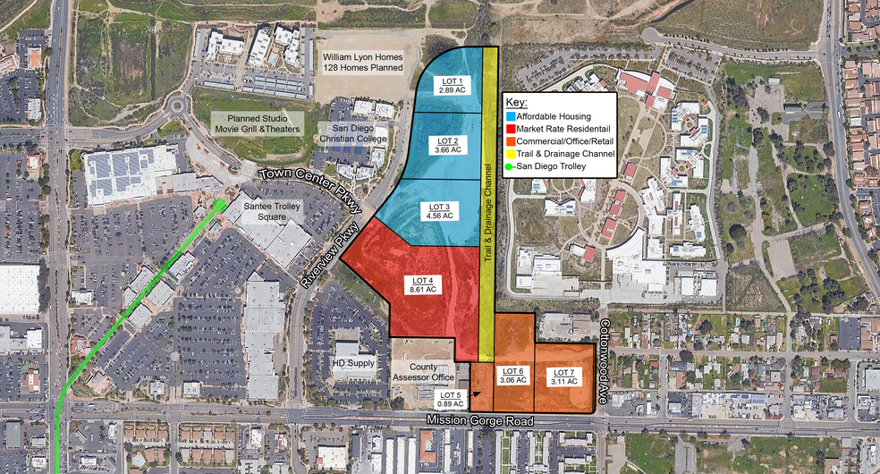 Primary Photo Of Riverview Parkway & Mission Gorge Rd, Santee Land For Sale