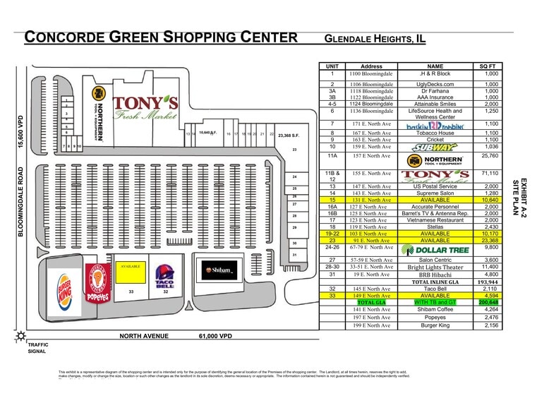 More Photos Of 19-171 E North Ave, Glendale Heights Unknown For Lease