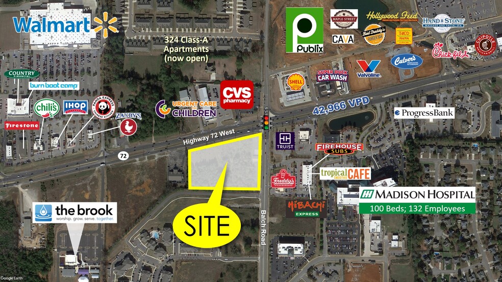 More Photos Of Highway 72 & Balch Road, Madison Land For Lease