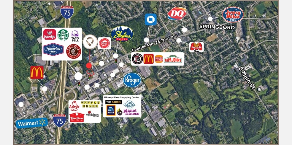 More Photos Of 0 W Central Ave, Springboro Land For Lease