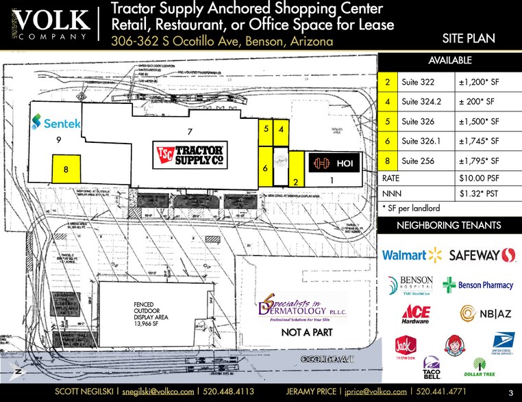 More Photos Of 306-362 S Ocotillo Ave, Benson Storefront Retail Office For Lease