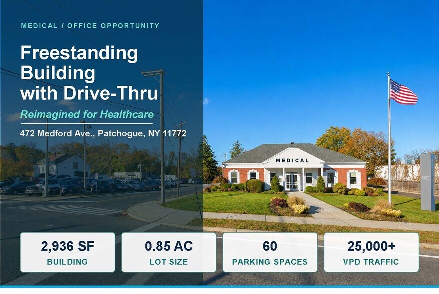 More Photos Of 472 Medford Ave, Patchogue Bank For Lease