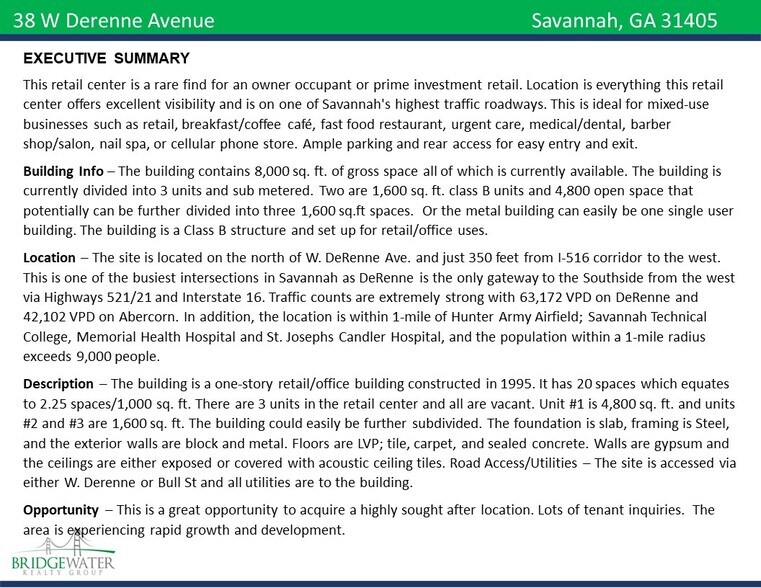 More Photos Of 38 W De Renne Ave, Savannah Unknown For Lease